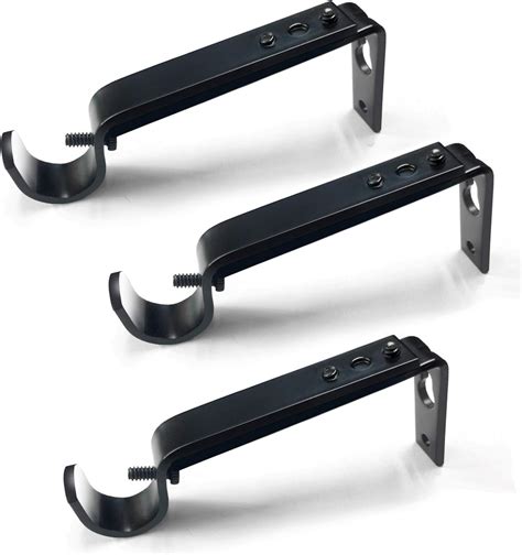 extendable bracket gun metal curtain rod brackets|Amazon.com: Curtain Bracket Extender.